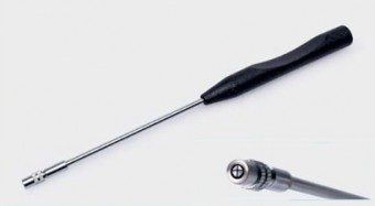 Portaasas niquelado y mango con pvc