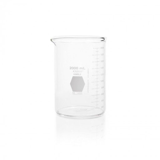 Vaso de Precipitado, Pared Reforzada (Heavy-Duty), Forma Baja, Graduado 2000 Ml