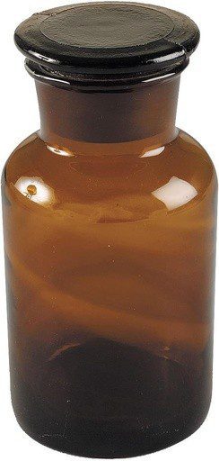 Frasco vidrio ámbar boca ancha 125ml